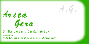 arita gero business card